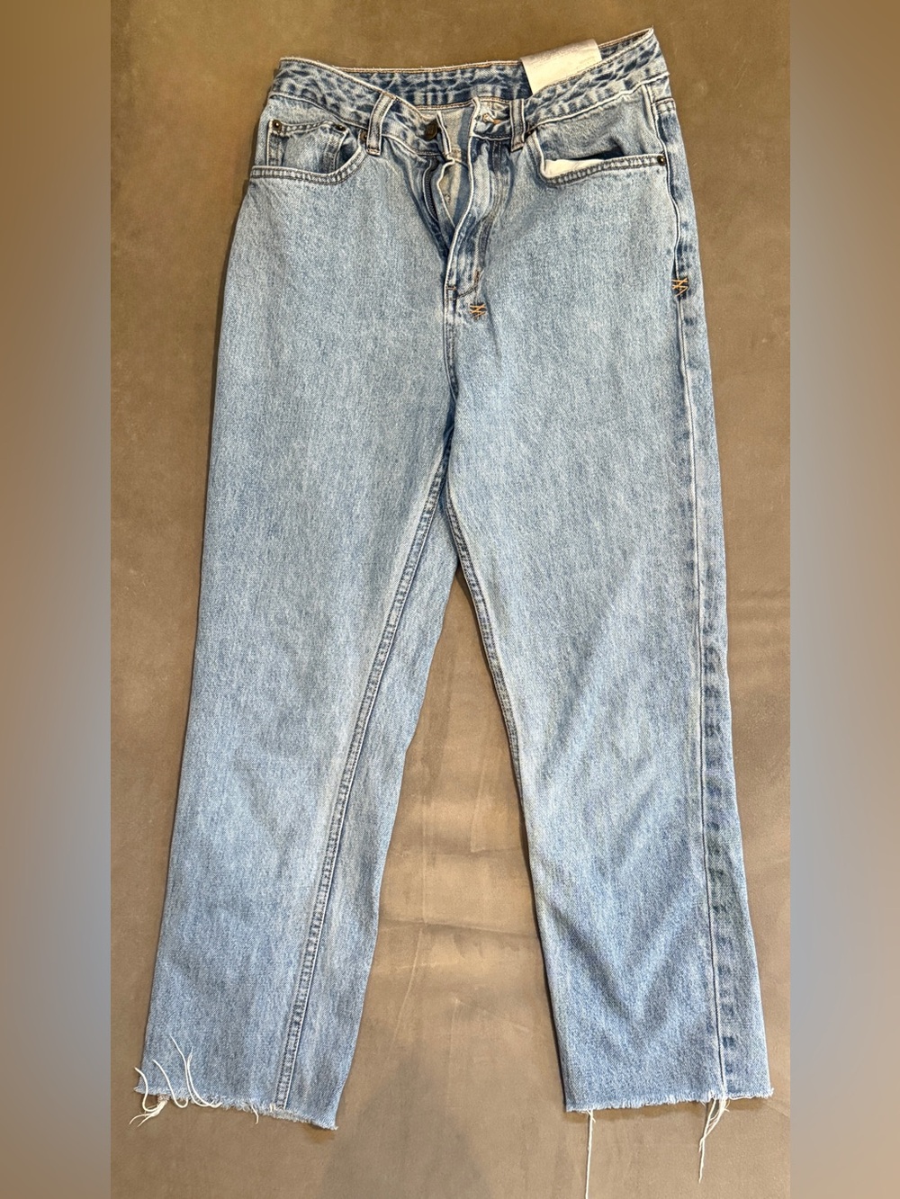 Ksubi Light Blue High Waisted Cropped Ankle Jeans